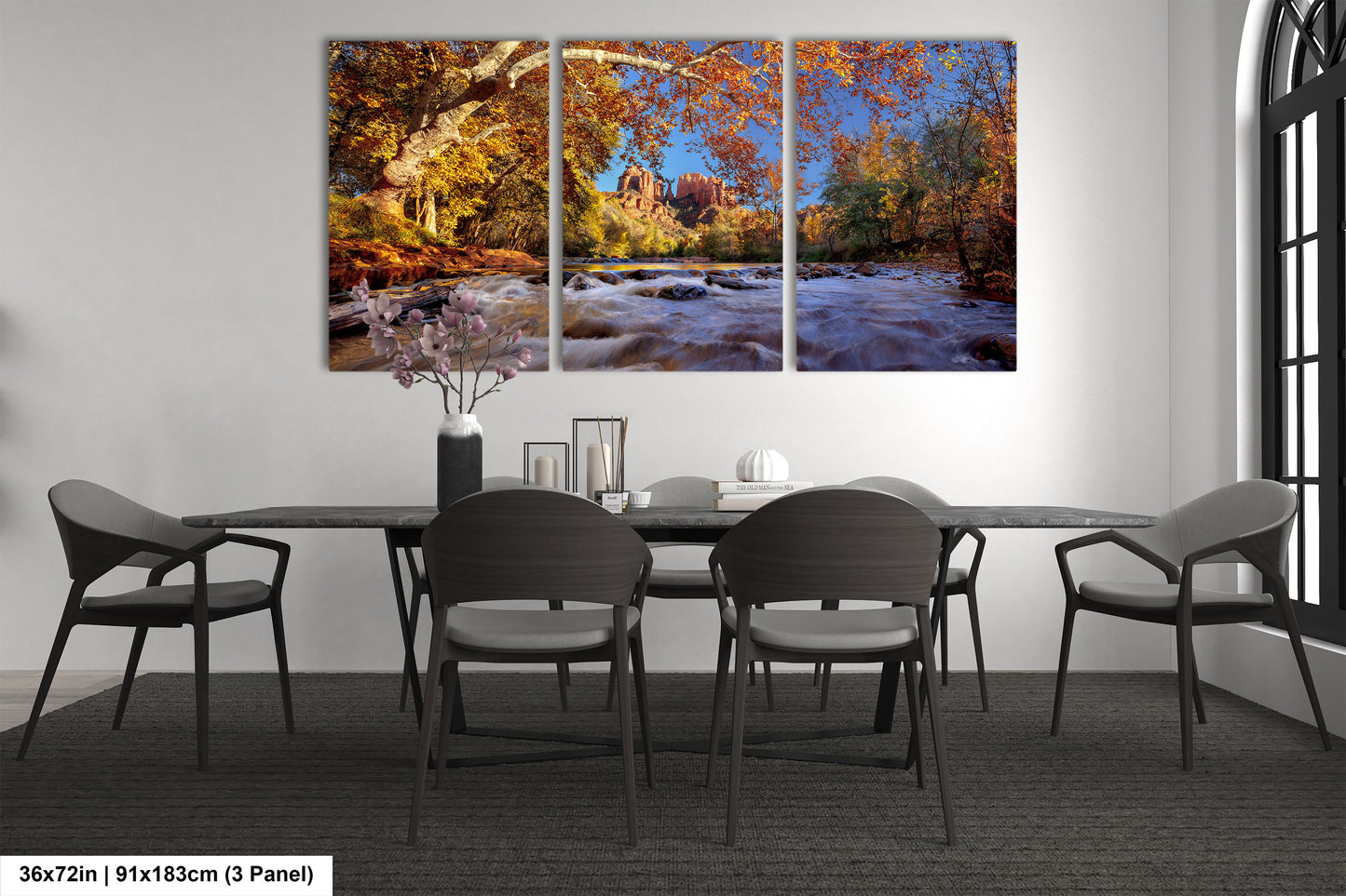 Autumn View of Red Rock Crossing and Cathedral Rock Sedona Northern Arizona