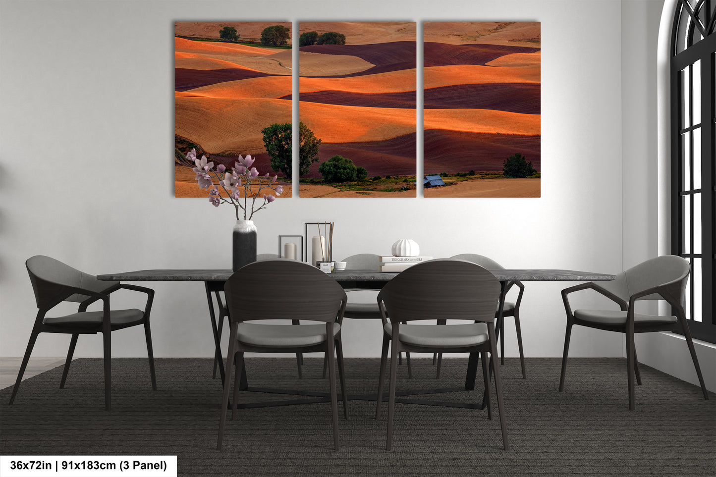 Sunset Over the Palouse Serene Wheat Fields in Eastern Washington
