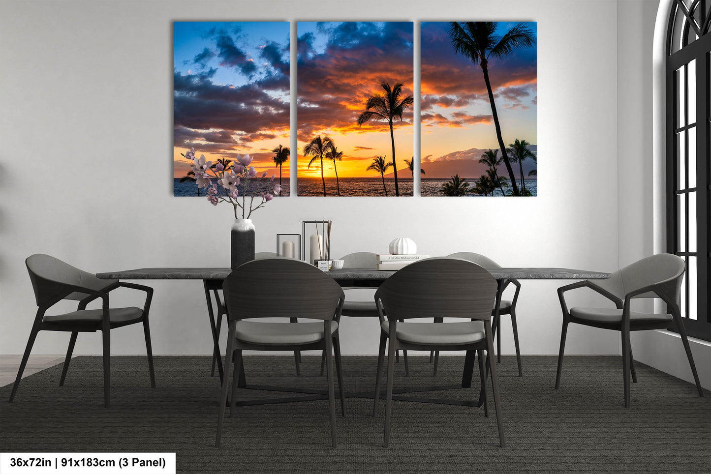 Maui Sunset Photo, Real Photo, Maui Print, Maui Wall Art, Maui Palms, Maui Photo, Maui Canvas Print, Maui Wall Decor, Hawaii Metal Print