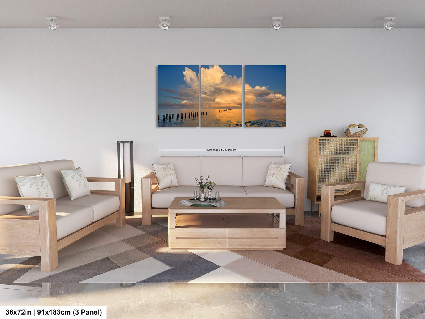 Naples Sunrise Art Print - Tranquil Gulf Clouds and Old Pier Pillars Florida Coastal Scene