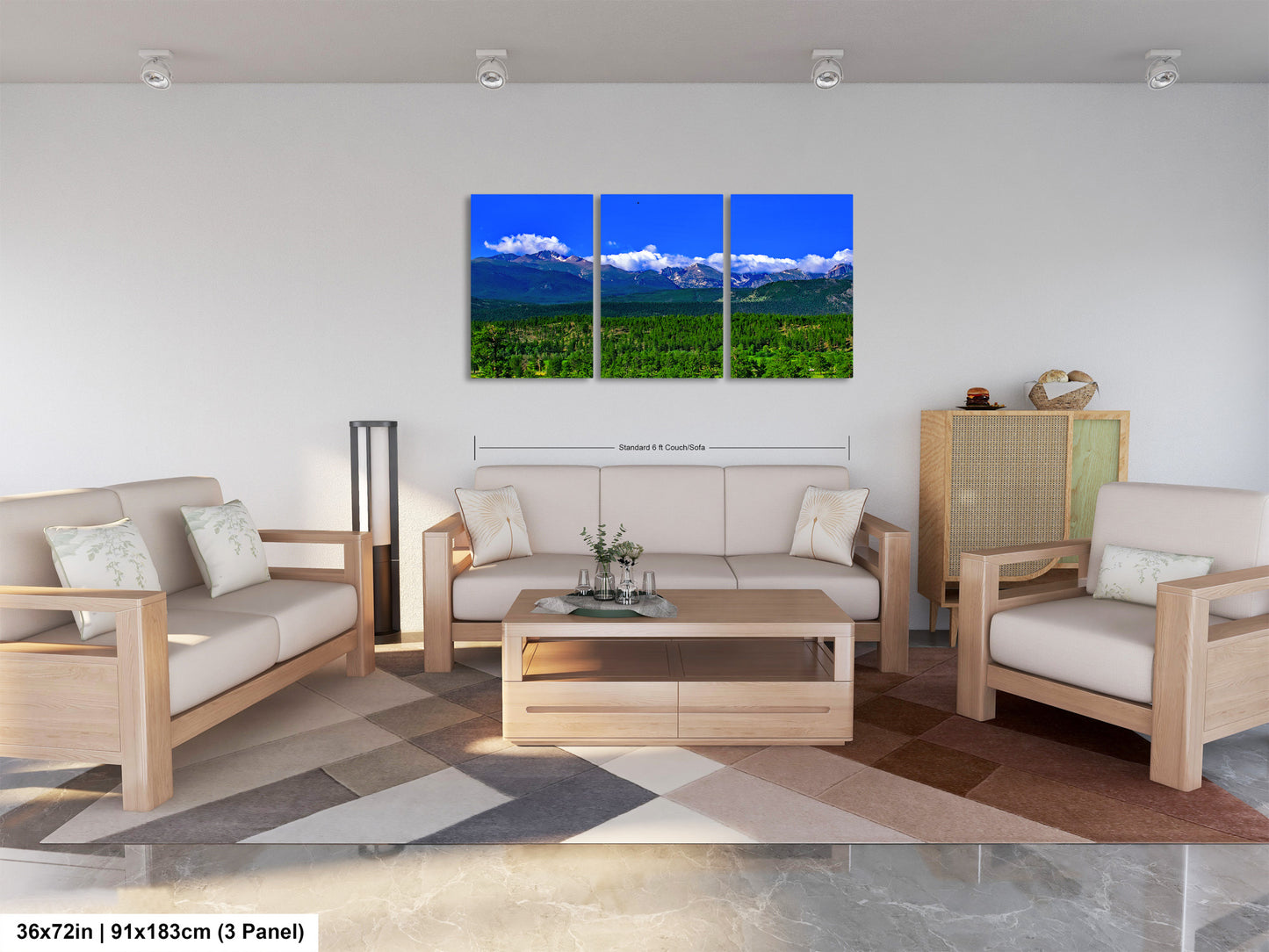 Panoramic picture of Rocky Mountain national park, Estes park wall art, national park photography, Longs Peak photo, Colorado mountains canvas
