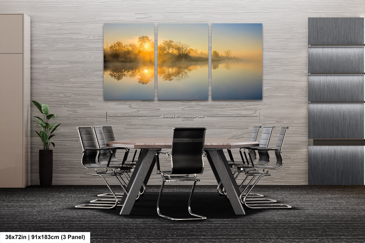 Sunrise Silhouette Lake Reflection Art Print - Serene Nature Wall Decor