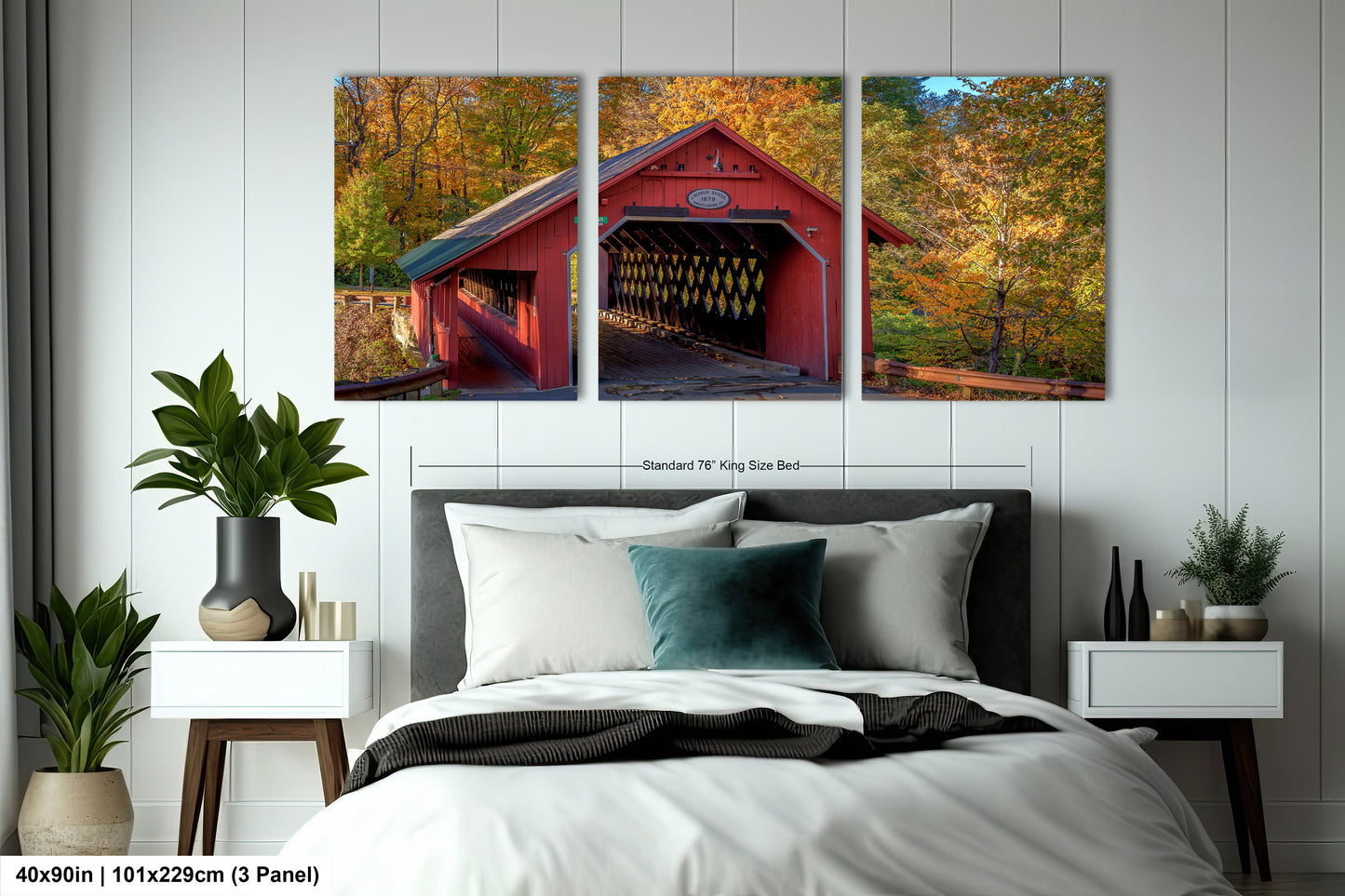Creamery Covered Bridge Art Print - Brattleboro Vermont Scenic Decor