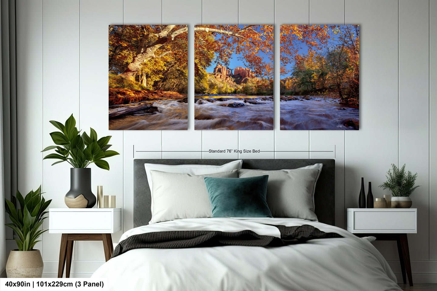 Autumn View of Red Rock Crossing and Cathedral Rock Sedona Northern Arizona