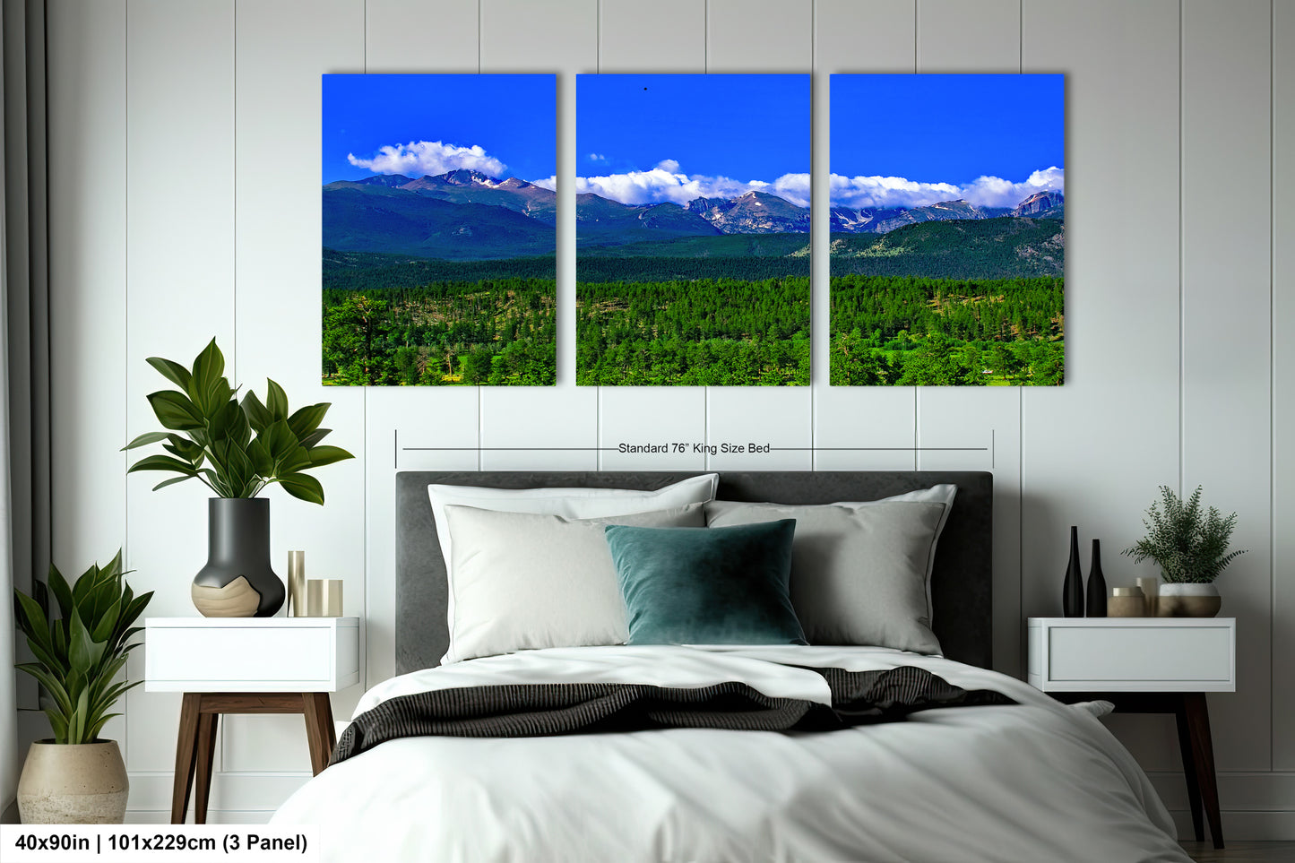 Panoramic picture of Rocky Mountain national park, Estes park wall art, national park photography, Longs Peak photo, Colorado mountains canvas
