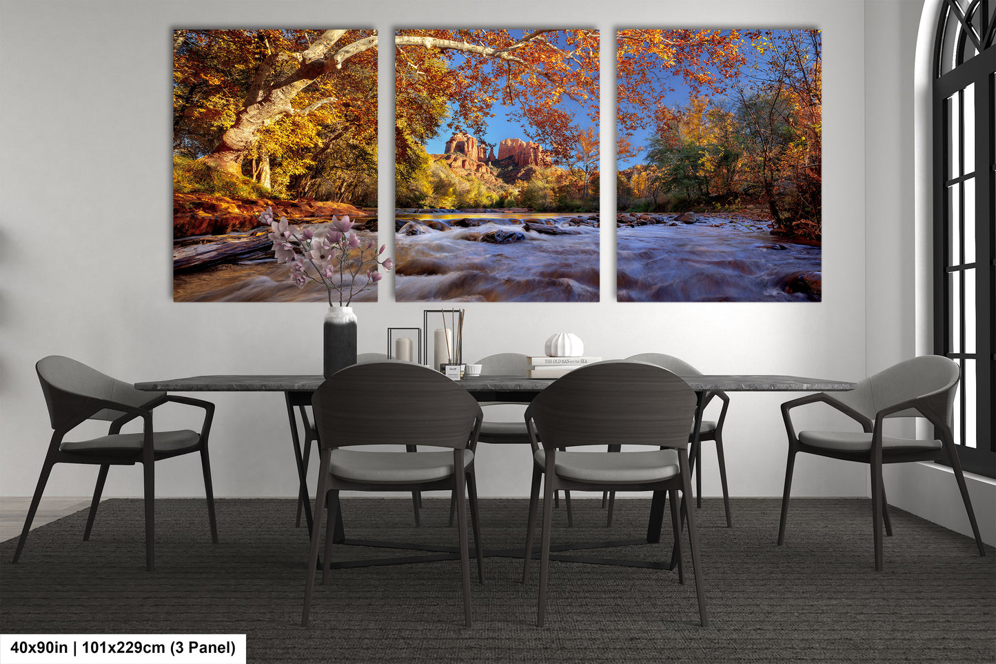 Autumn View of Red Rock Crossing and Cathedral Rock Sedona Northern Arizona
