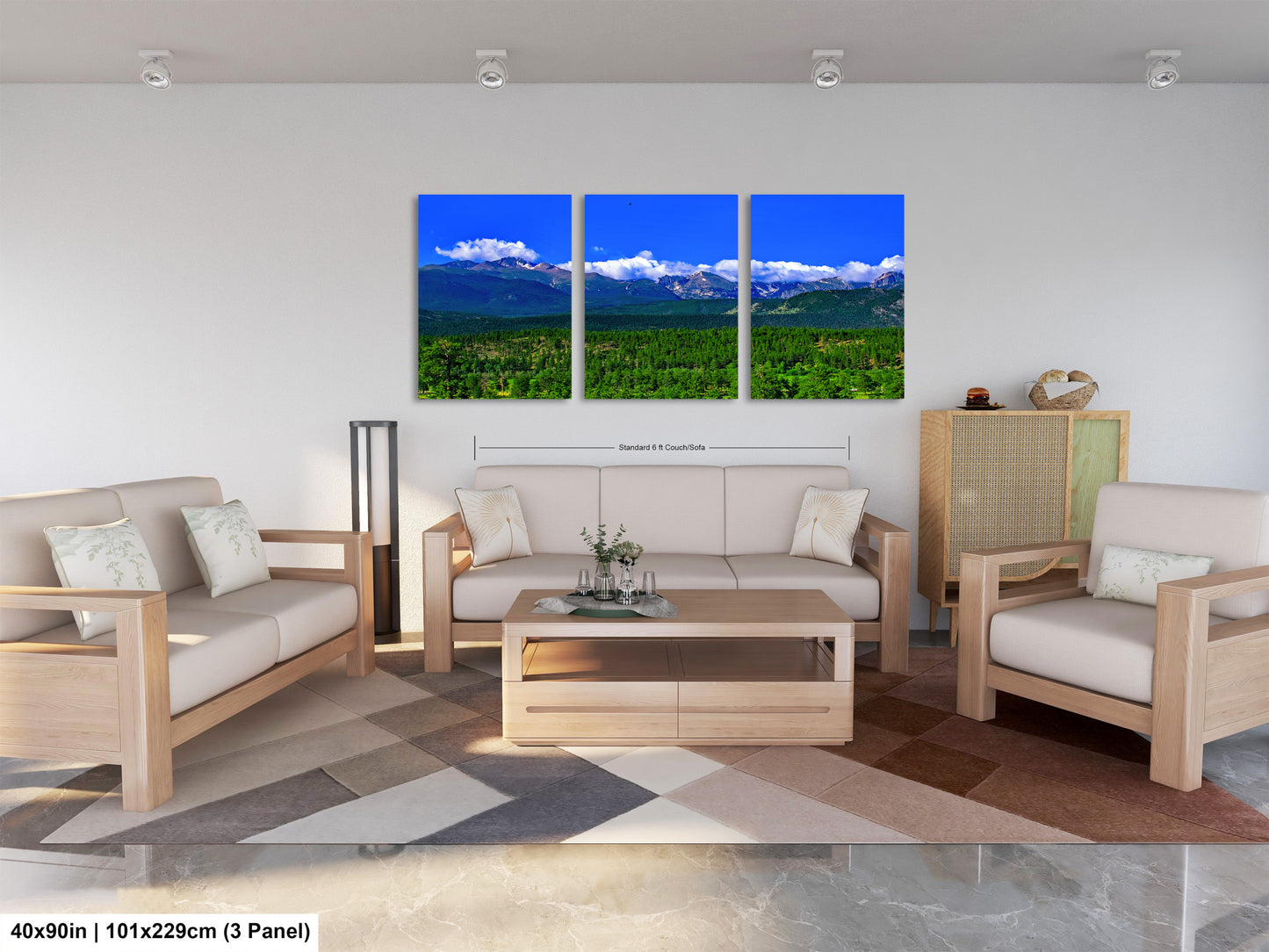 Panoramic picture of Rocky Mountain national park, Estes park wall art, national park photography, Longs Peak photo, Colorado mountains canvas