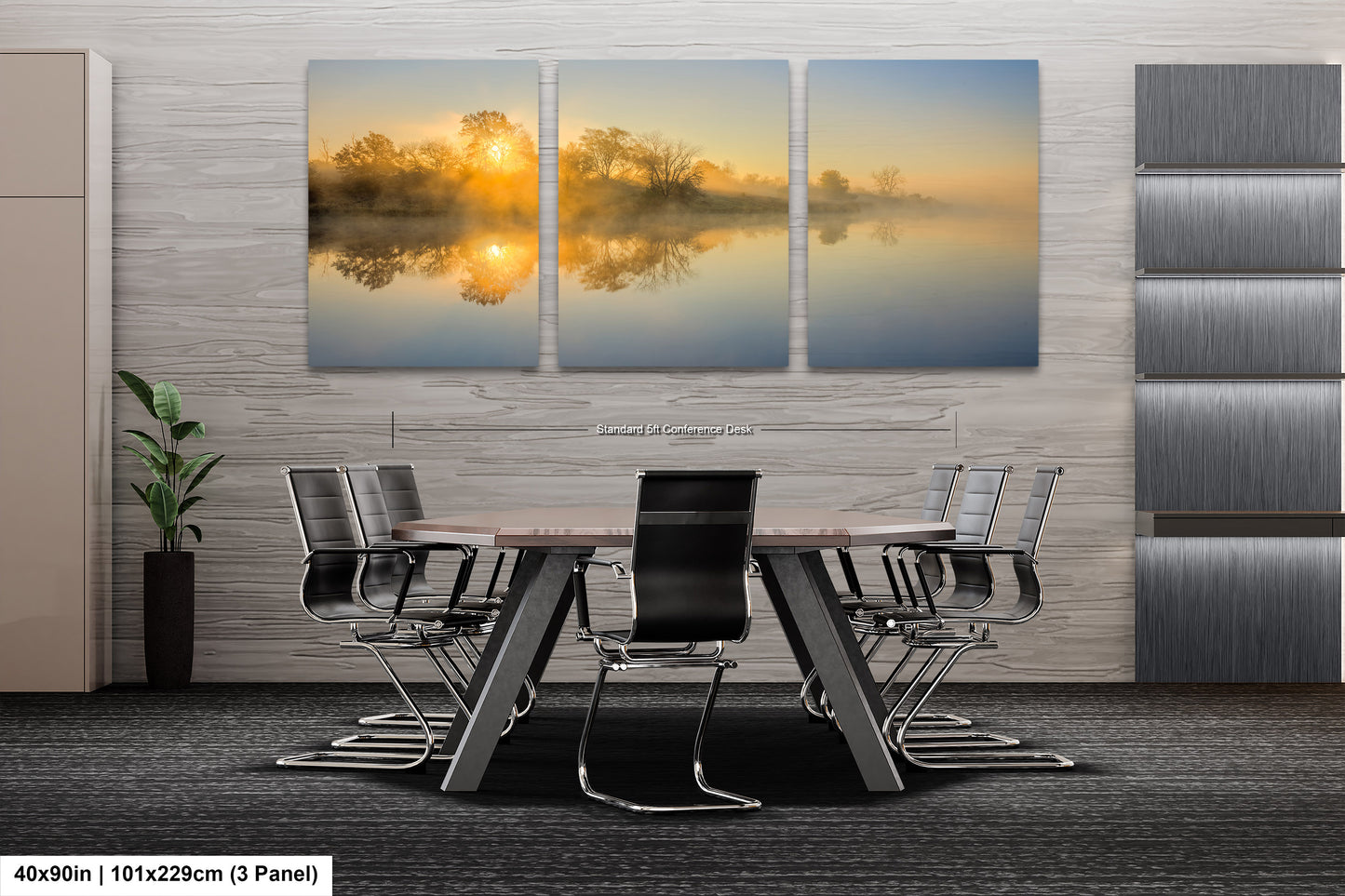 Sunrise Silhouette Lake Reflection Art Print - Serene Nature Wall Decor