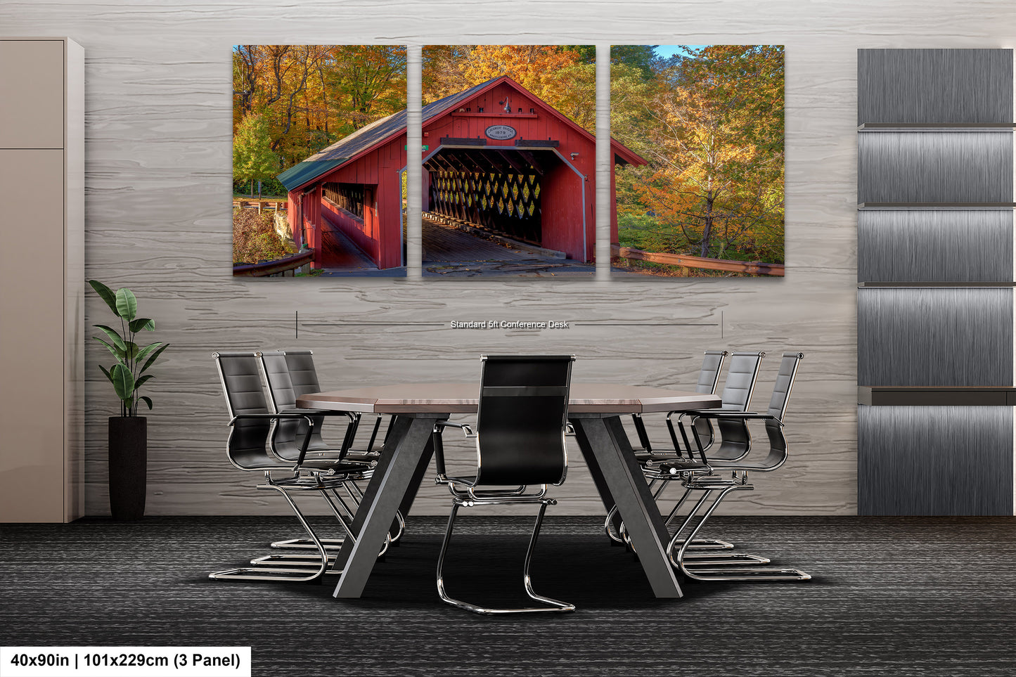 Creamery Covered Bridge Art Print - Brattleboro Vermont Scenic Decor