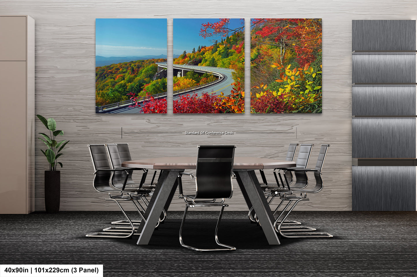 Blue Ridge Parkway Art Print Autumn Colors at Linn Cove Viaduct Grandfather Mountain North Carolina