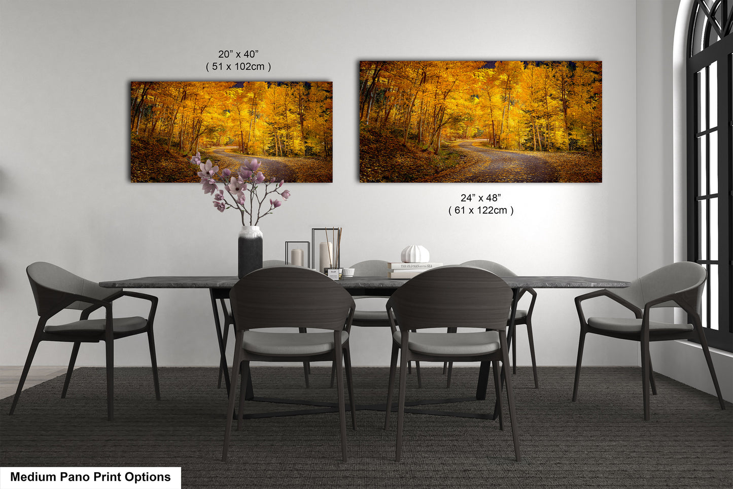 Colorado Aspens, Curvy road, autumn color, Little Cimarron Valley, Rocky Mountains, golden leaves, Photography wall art