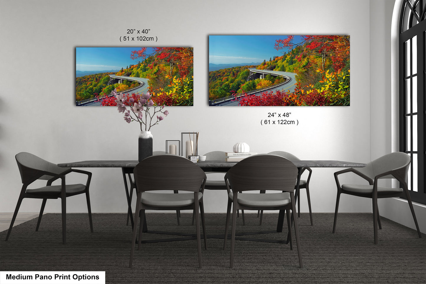 Blue Ridge Parkway Art Print Autumn Colors at Linn Cove Viaduct Grandfather Mountain North Carolina