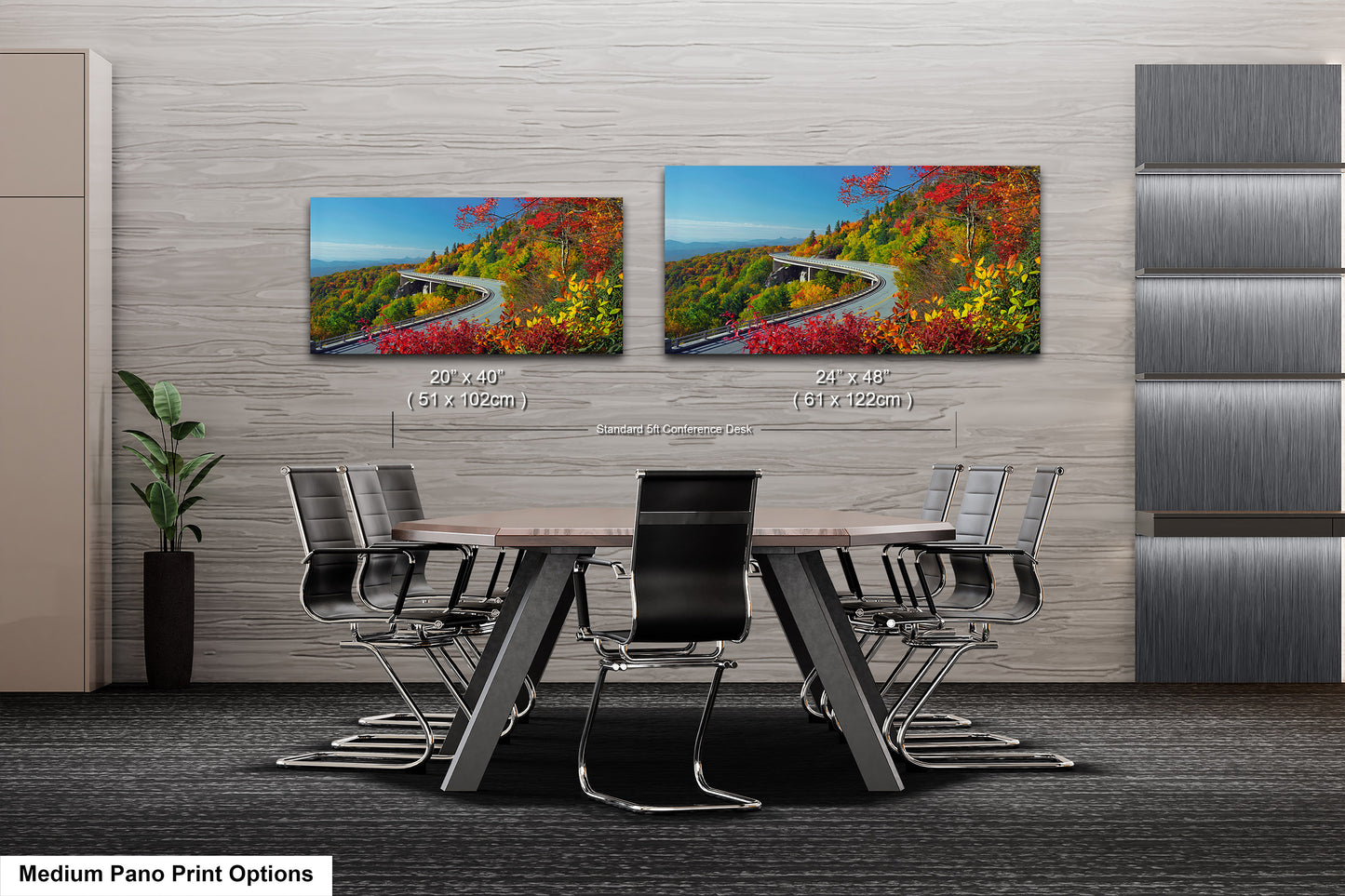 Blue Ridge Parkway Art Print Autumn Colors at Linn Cove Viaduct Grandfather Mountain North Carolina