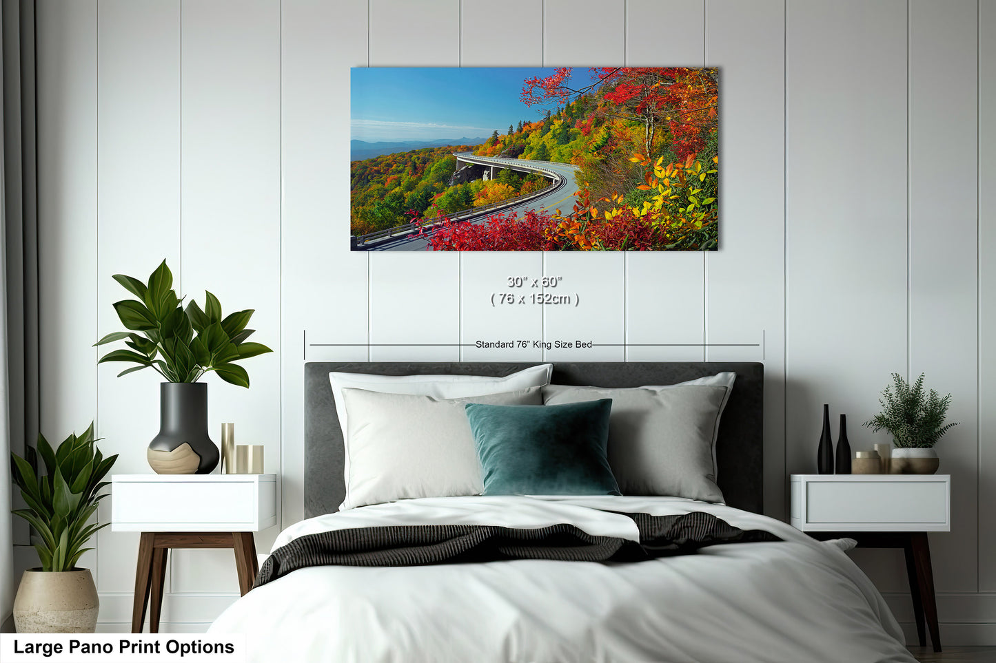 Blue Ridge Parkway Art Print Autumn Colors at Linn Cove Viaduct Grandfather Mountain North Carolina