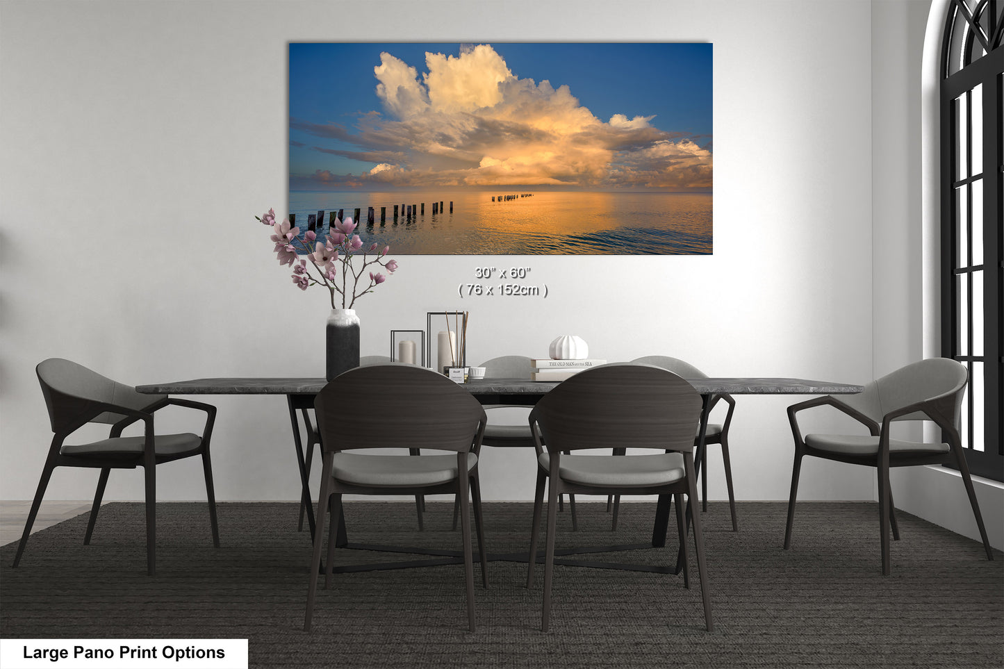 Naples Sunrise Art Print - Tranquil Gulf Clouds and Old Pier Pillars Florida Coastal Scene