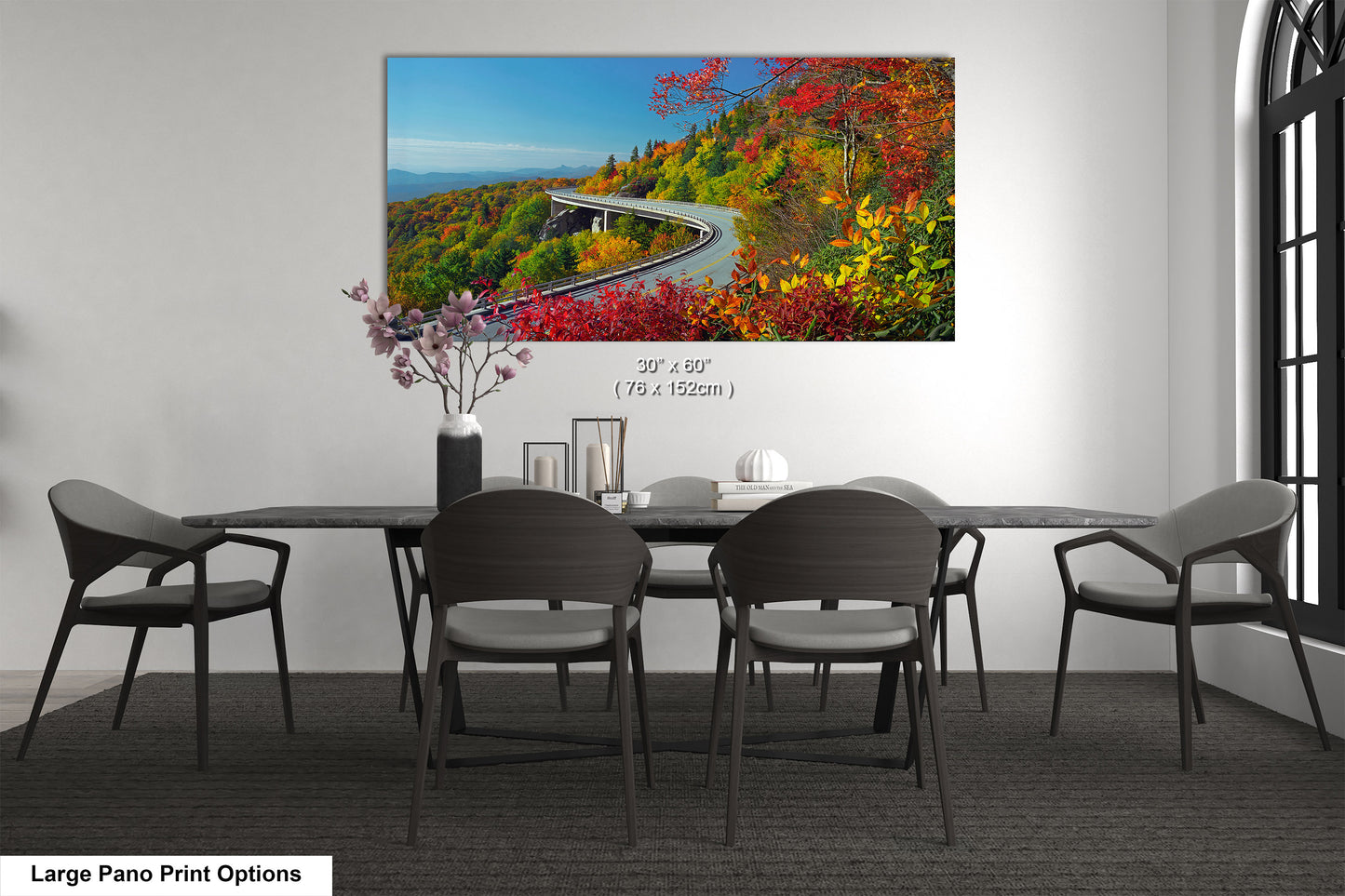 Blue Ridge Parkway Art Print Autumn Colors at Linn Cove Viaduct Grandfather Mountain North Carolina