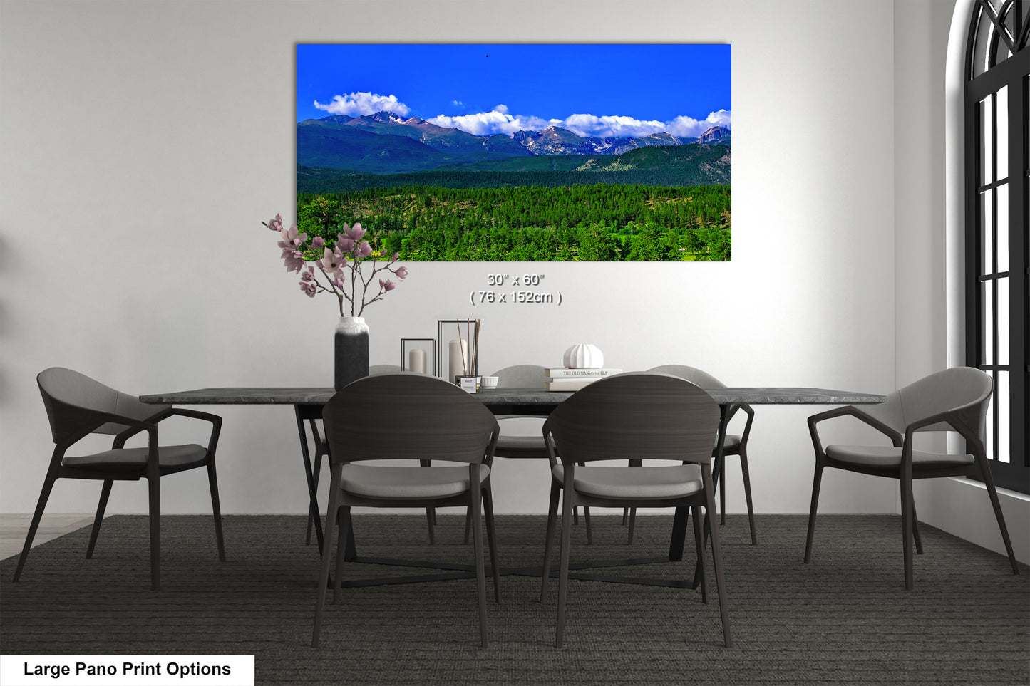 Panoramic picture of Rocky Mountain national park, Estes park wall art, national park photography, Longs Peak photo, Colorado mountains canvas