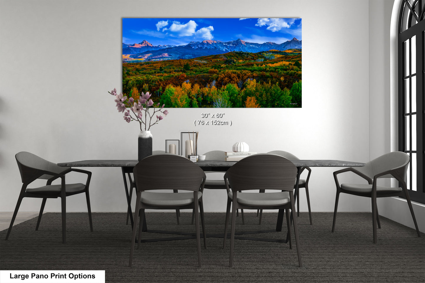 Colorado mountain decor, San Juan mountains in autumn, farmhouse decor, 3 piece wall art, fall colors, Colorado photography, mountains canvas art