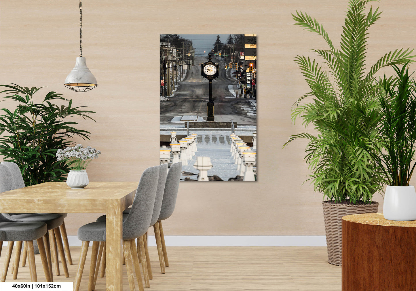 Rotary Club Canada Clock Street View Barrie Landmark Waterfront City Cape Canvas Print Photo Wall Art Fine Art Photography Decor New York