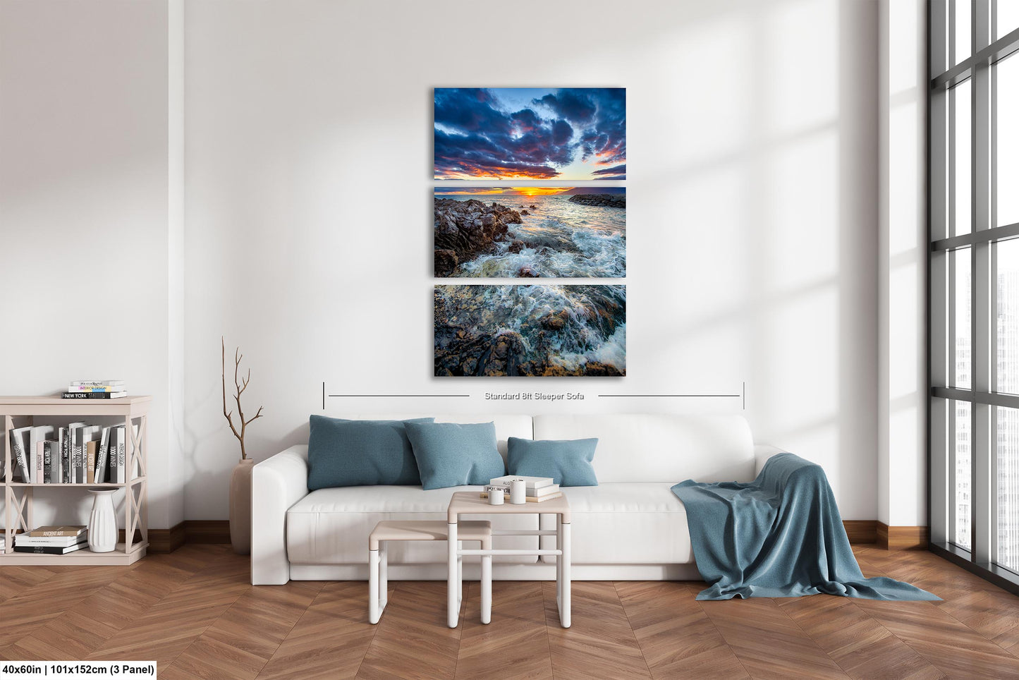 Vibrant Maui Sunset Photography Print – Dramatic Ocean Waves & Rocky Shoreline Wall Art
