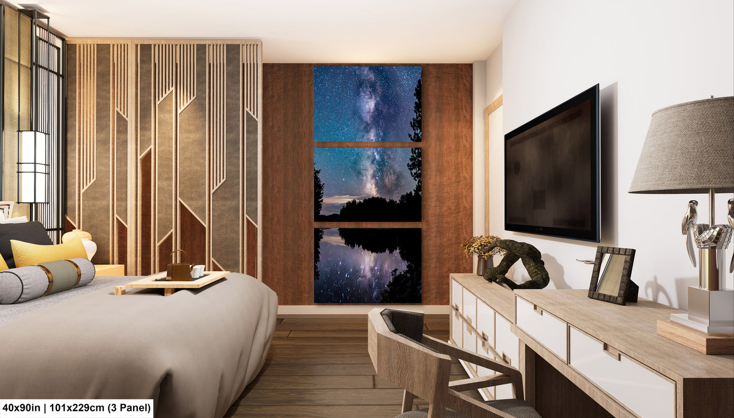 Milky Way Canvas Muskoka Fine Art Night Photo Northern Ontario Lake Reflection Print Sky Photo