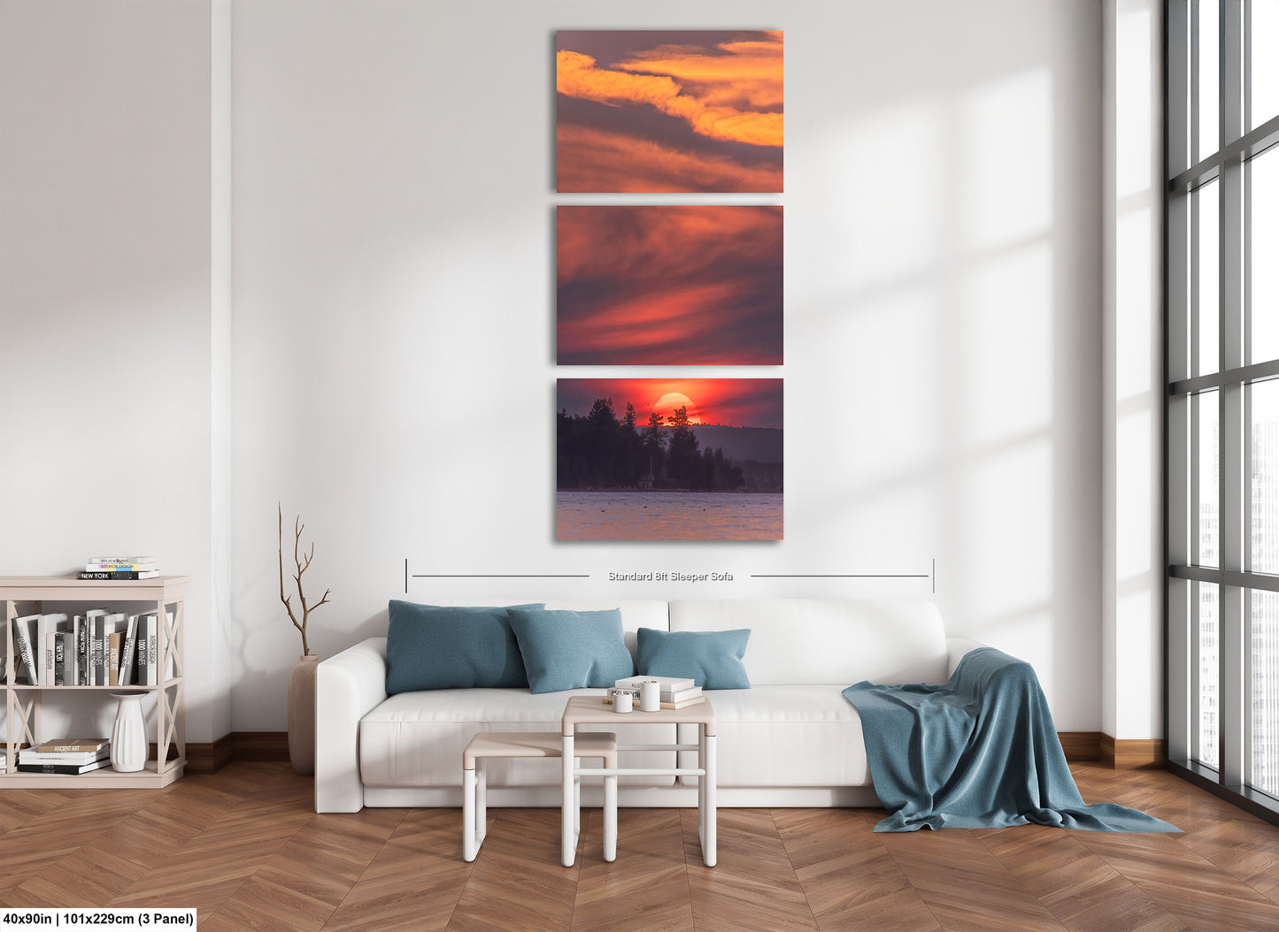 Sunset Sunrise Red Sun Clouds Dramatic Canvas Acrylic Brushed Metal Photo Print Spectacular Wall Art