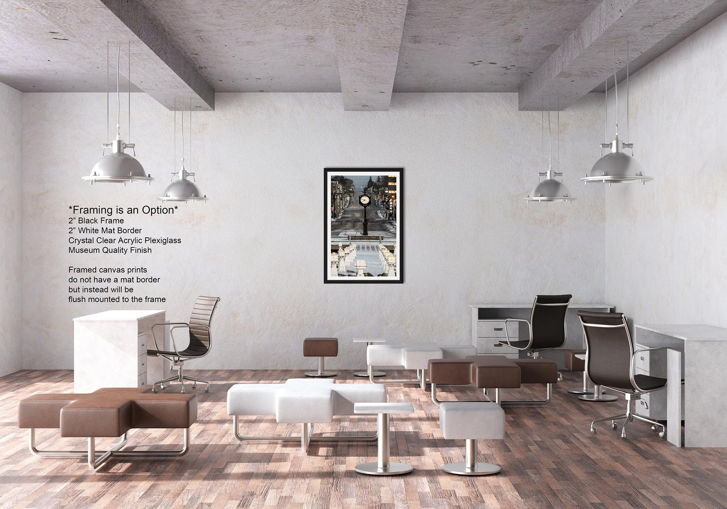 Rotary Club Canada Clock Street View Barrie Landmark Waterfront City Cape Canvas Print Photo Wall Art Fine Art Photography Decor New York