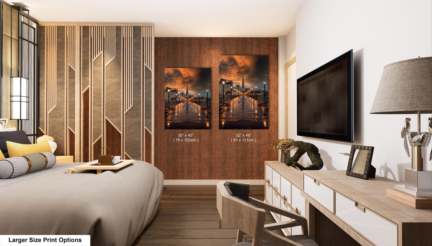 San Francisco Canvas Wall Art Photo Print Sunset Wall Decor Home Wall Decor Office Decor Skyline Wall Art
