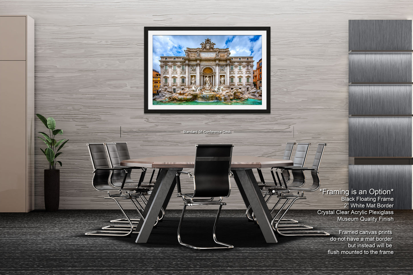a picture of a dining room with a table and chairs