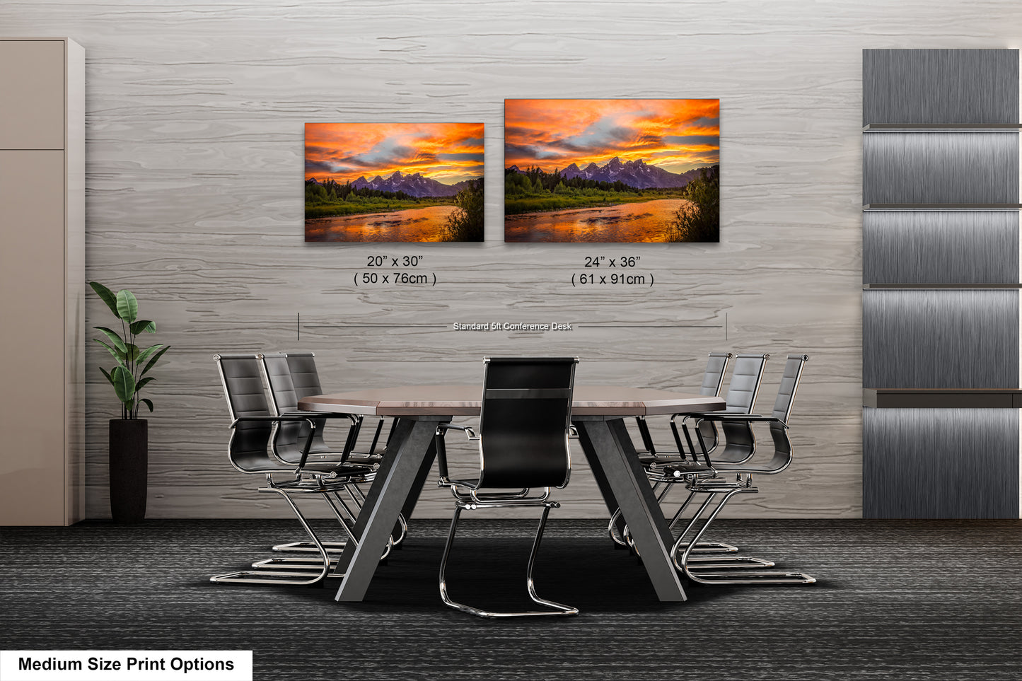 a dining room with a table and chairs