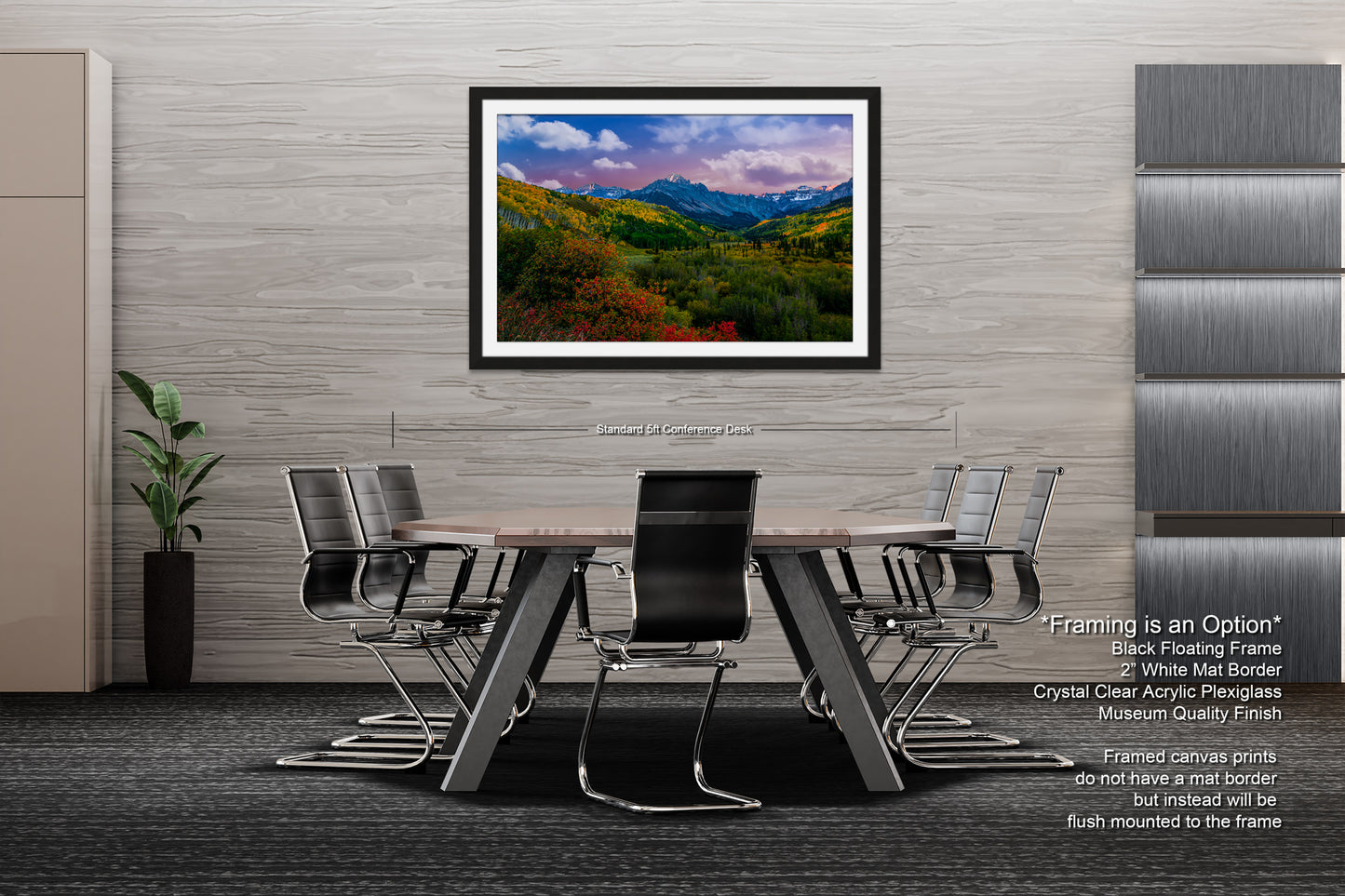 a dining room with a table and chairs