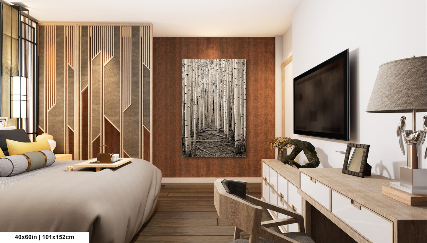 a bed room with a neatly made bed and a flat screen tv