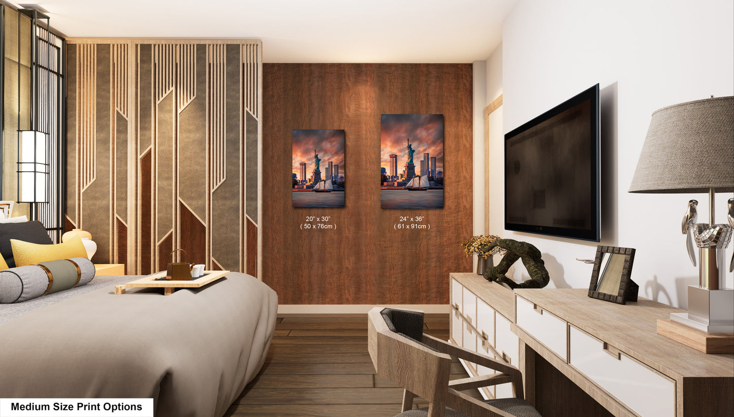 a bedroom with a large bed and a flat screen tv