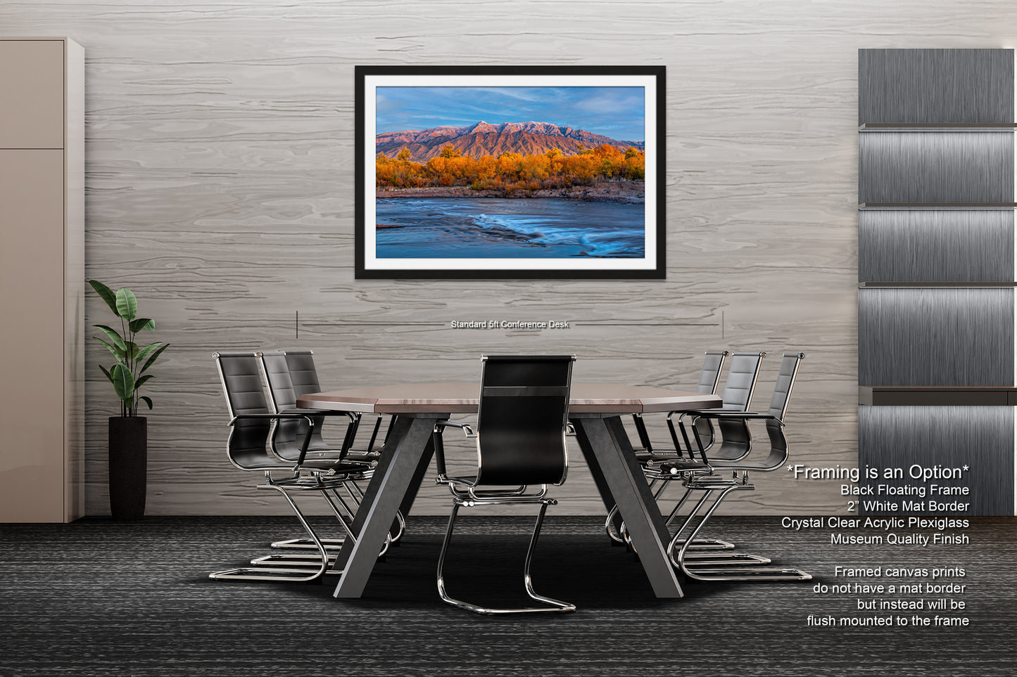 a dining room with a table and chairs