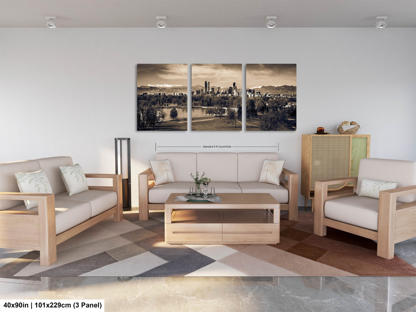 a living room with two couches and a coffee table