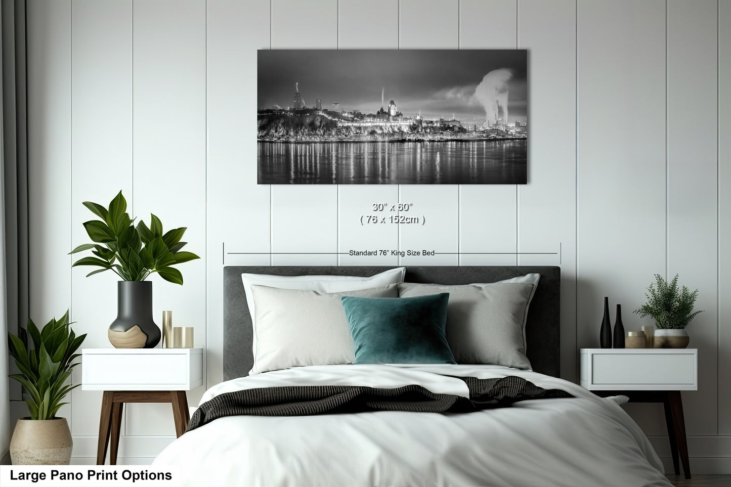 a black and white photo of a bedroom