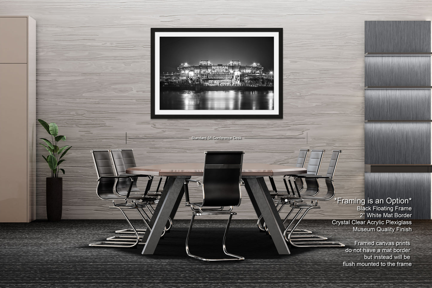 a black and white photo of a dining room table