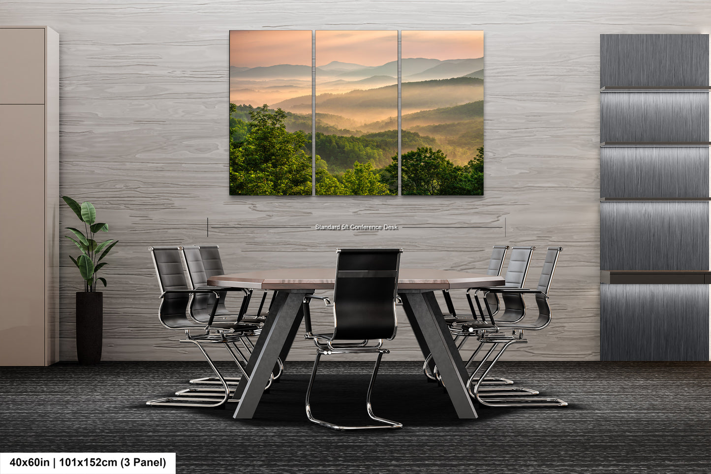 a dining room with a table and chairs