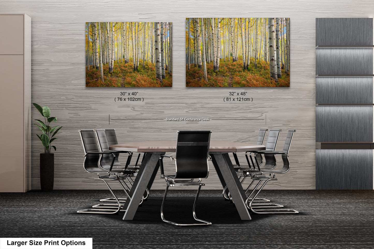 a dining room with a table and chairs