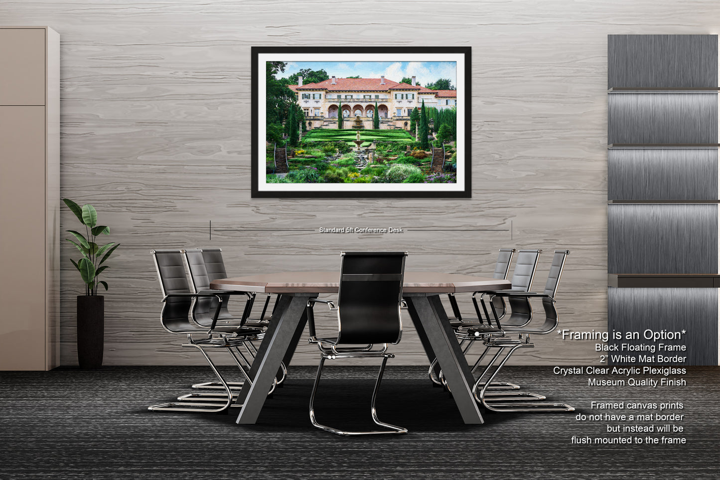 a picture of a dining room with a table and chairs
