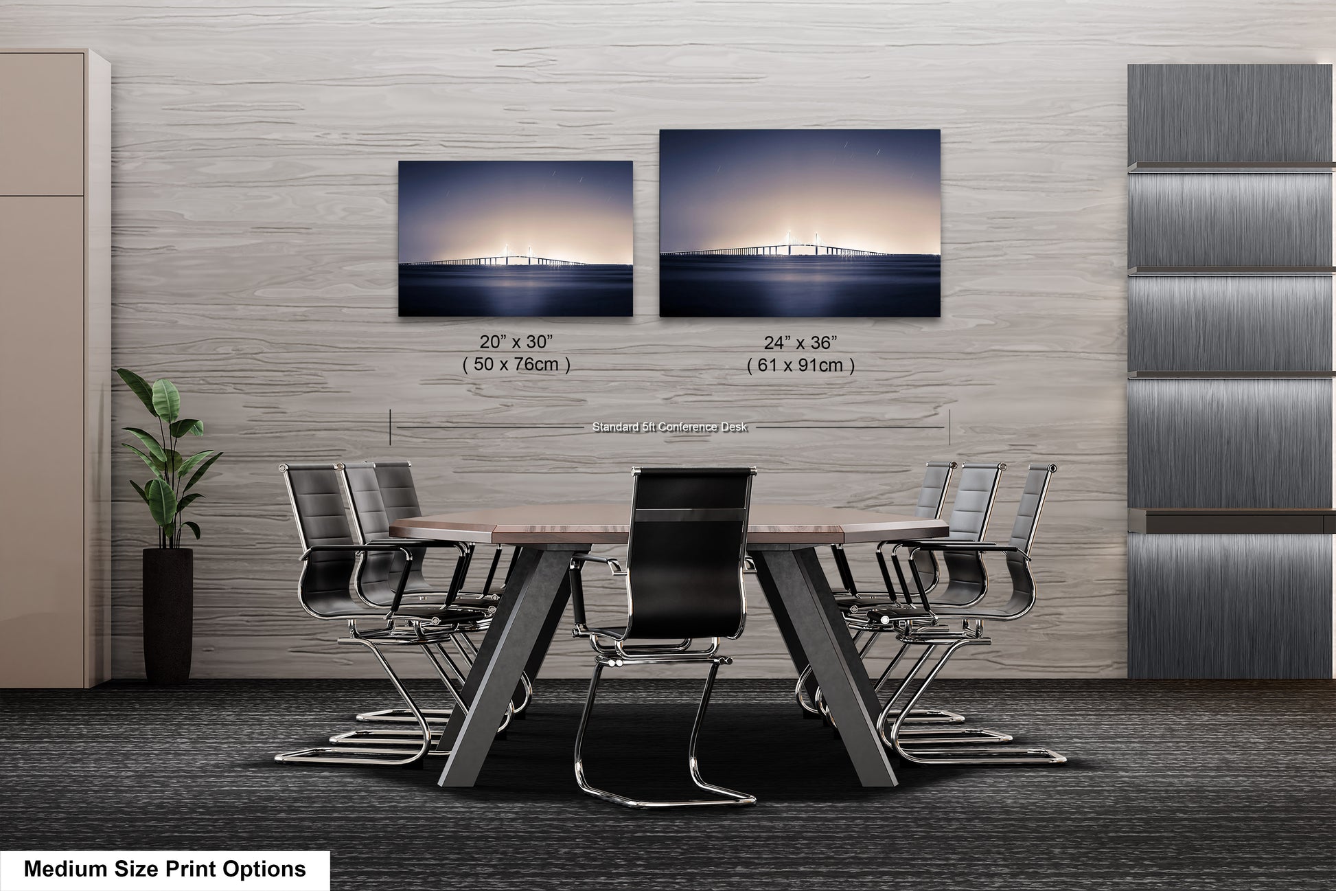 a dining room table with chairs next to a wall