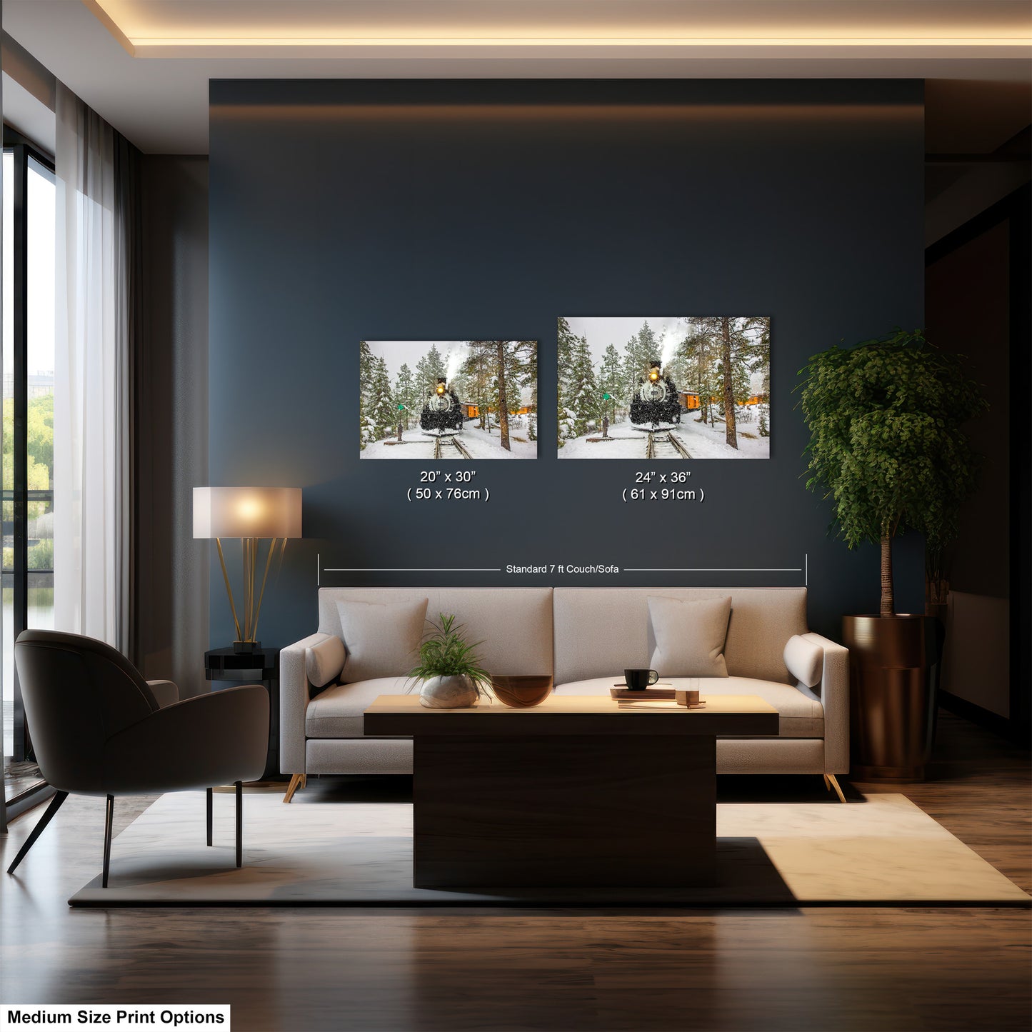 a living room filled with furniture and a large window