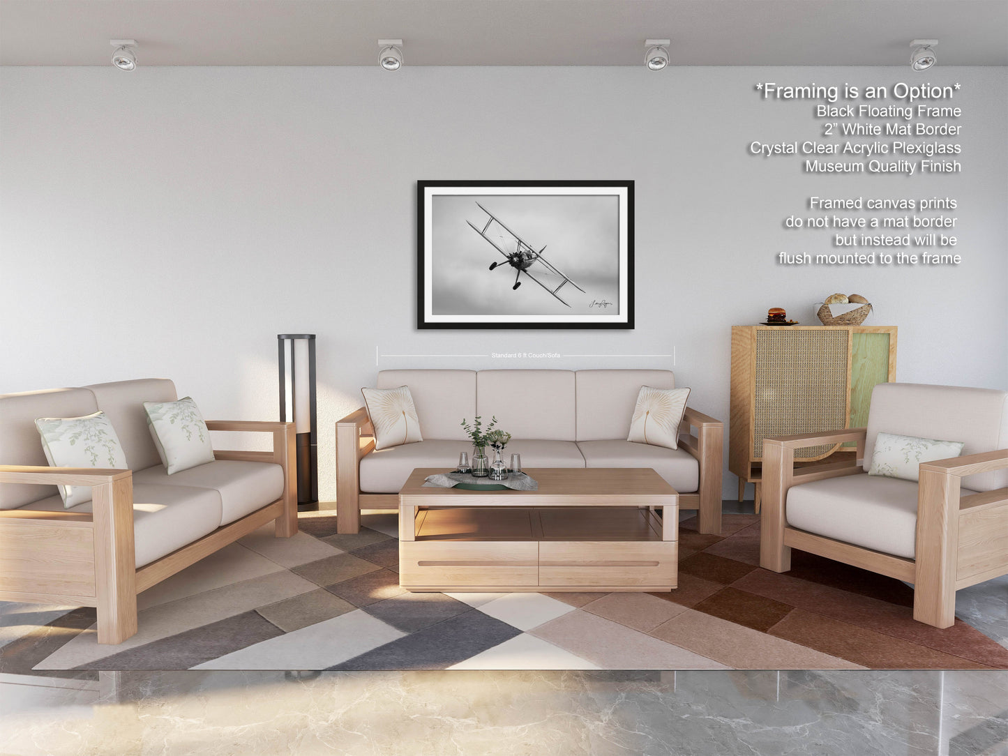 a living room with two couches and a coffee table