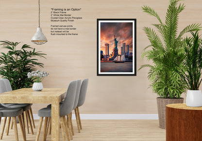 a room with a table and chairs and a picture hanging on the wall