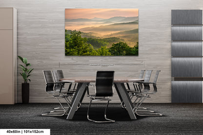 a dining room table with chairs and a painting on the wall