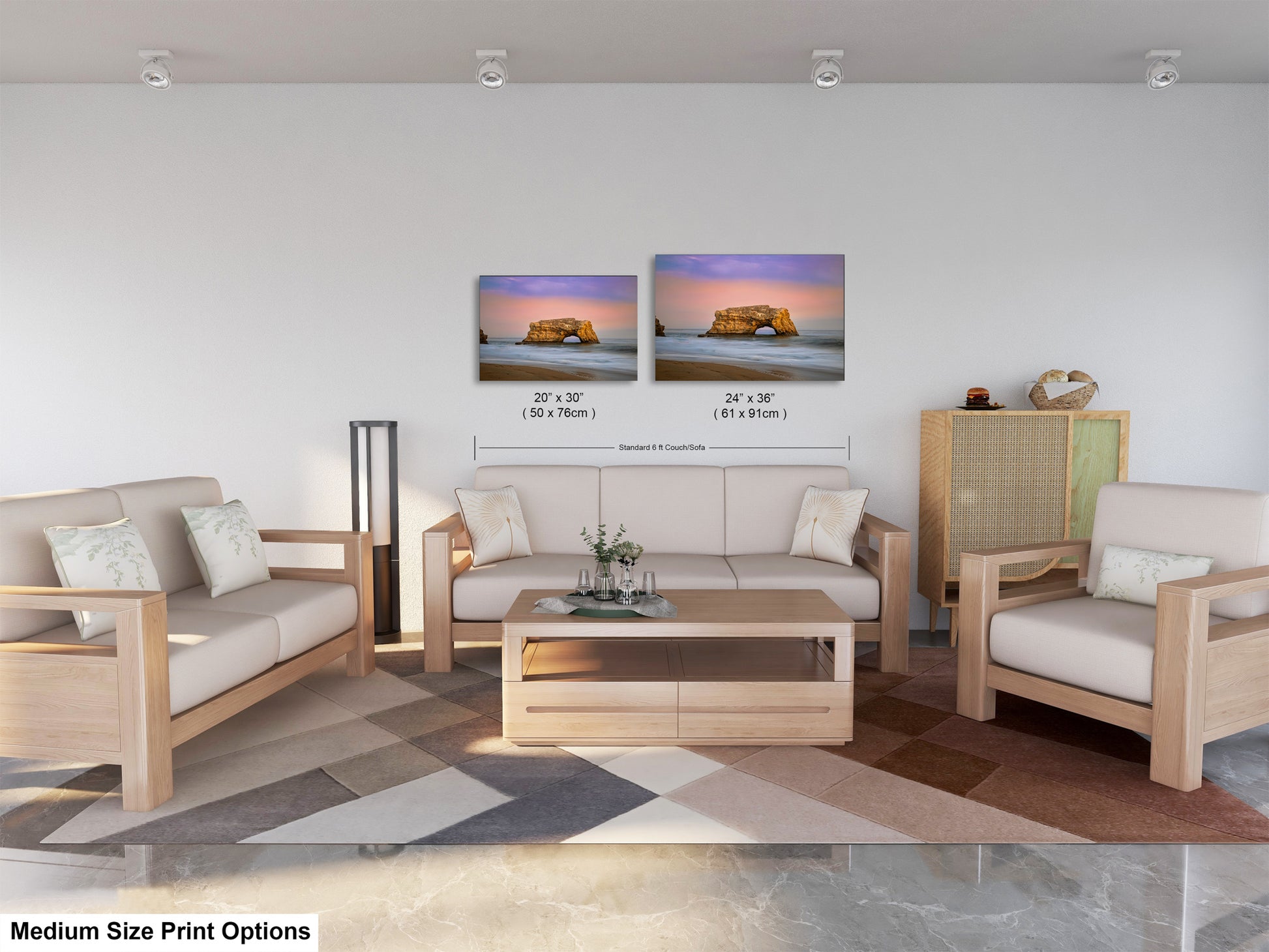 a living room with two couches and a coffee table