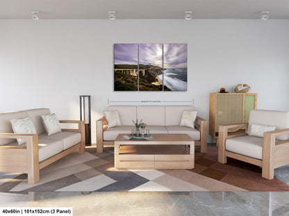 a living room filled with furniture and a painting on the wall