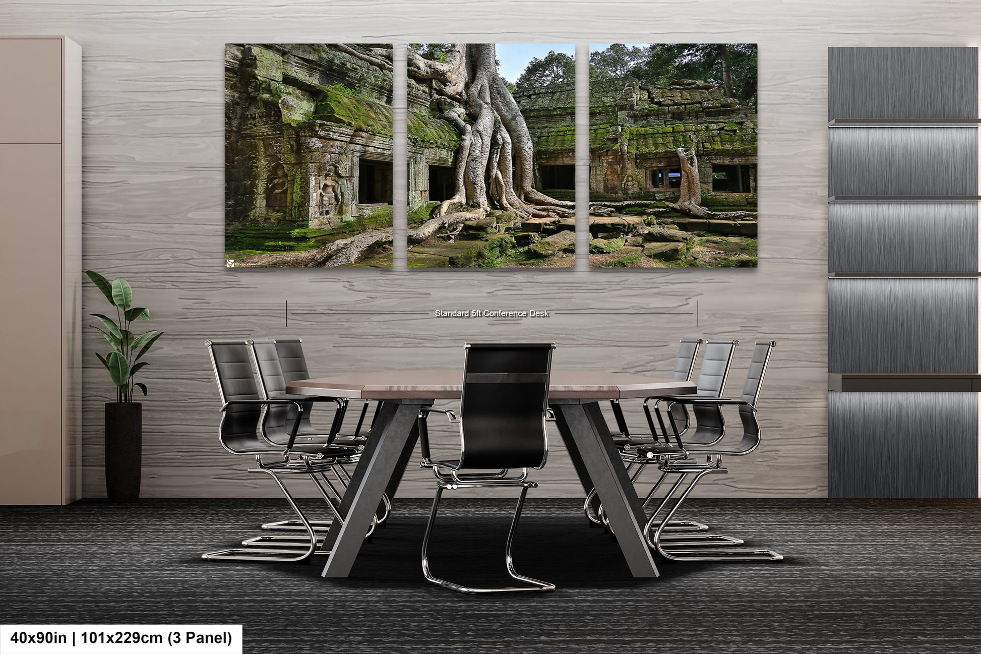 a dining room with a table and chairs