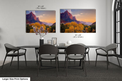 a dining room with a table and chairs