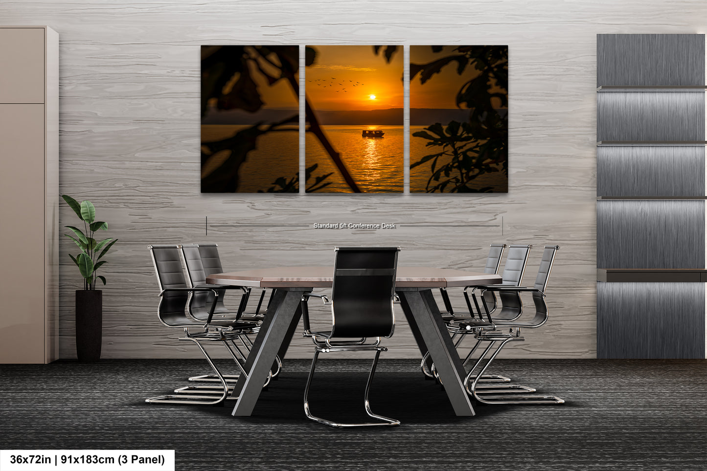 a dining room with a table and chairs